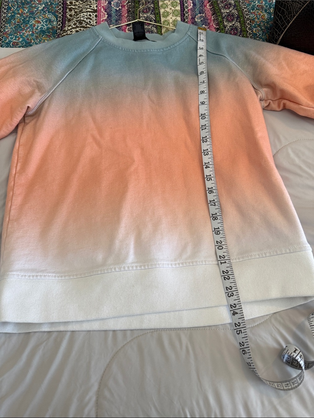 Marc By Marc Jacobs Blue to Peach Ombre Pullover Sweatshirt - Picture 5 of 7